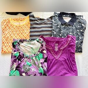 Plus Size 2X Tops Bundle 5 Pieces Casual Layering Blouses Woman Within